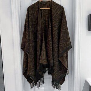 Lord & Taylor - Animal Print Poncho/Shawl